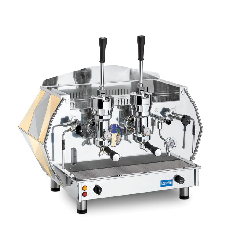 La Pavoni Diamante Gold 2 Group Lever Espresso Machine - DIA 2L-Gold
