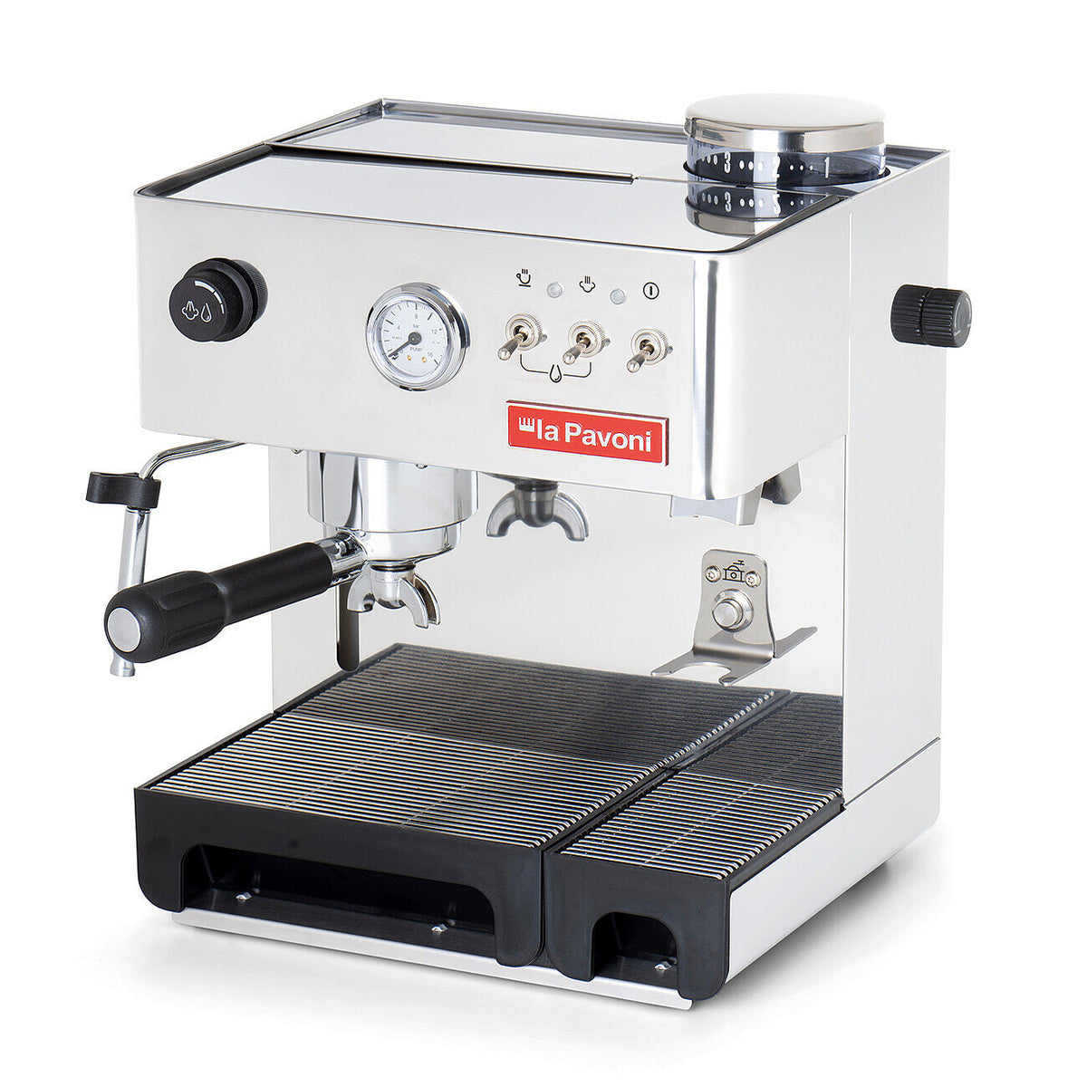 La Pavoni Domus Bar DMB Semi-Automatic Espresso Machine with Built-In Grinder