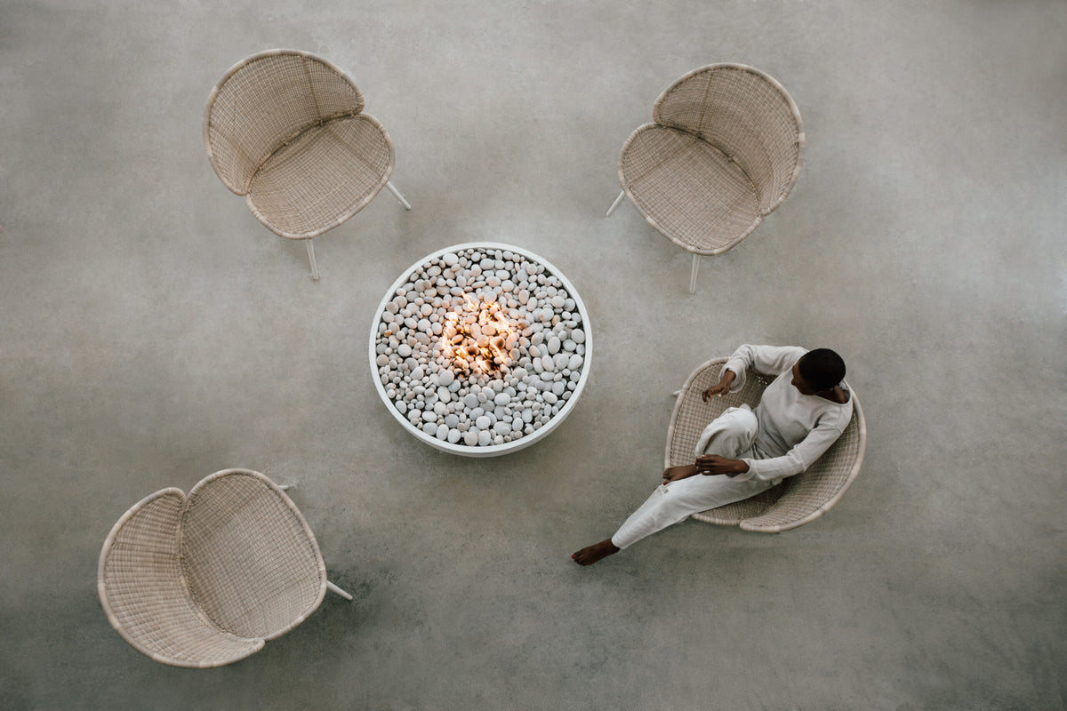 Fire Pits & Fire Tables HPC Fire Serenade 40" Lightweight Concrete Gas Fire Pit by Dekko
