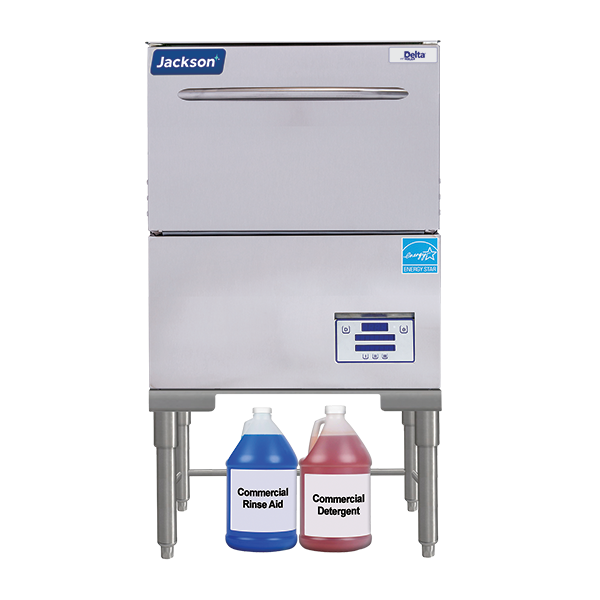 Commercial Dishwashers Jackson Delta HT-E-SEER-T Tall/Freestanding High Temperature Glasswasher with Steam Elimination, 864 Glasses/Hr