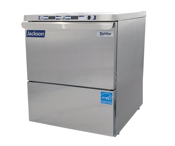 Commercial Dishwashers Jackson DishStar ADA-SEER ADA-Compliant High Temperature Undercounter Dishwasher with Steam Elimination, 24 Racks/Hr