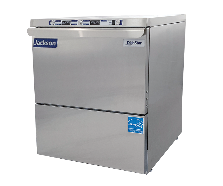 Commercial Dishwashers Jackson DishStar ADA-SEER ADA-Compliant High Temperature Undercounter Dishwasher with Steam Elimination, 24 Racks/Hr