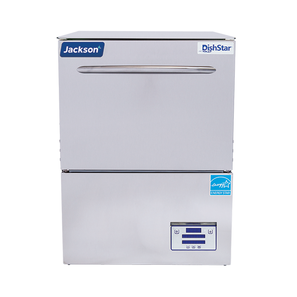 Commercial Dishwashers Jackson DishStar HT-E High Temperature Undercounter Dishwasher with Built-in Booster, 36 Racks/Hr