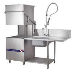 Dishwashers-AMPTO 1510 Hood-Type High-Temperature Dishwasher 34-5/8"W