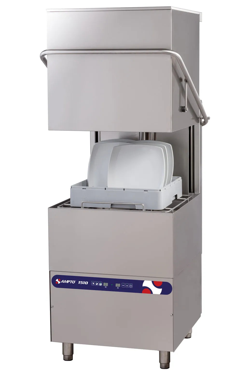 Dishwashers-AMPTO 1510 Hood-Type High-Temperature Dishwasher 34-5/8"W