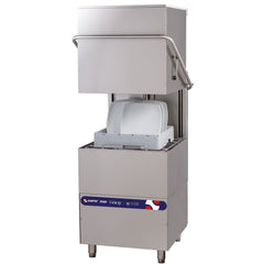 Dishwashers-Ampto 1510 Dishwasher, hood type, 34-5/8"W, high temperature, with 8.6kW booster heater, up to (30) racks per hour,