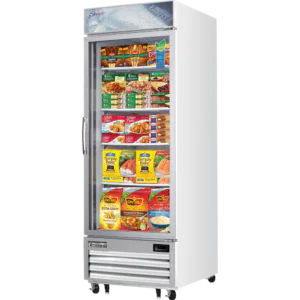 Glass Door Merchandiser Freezer-Everest EMGF23 Bottom Mount Swing Glass Door Merchandiser Freezer, 23 Cu. Ft., 115V