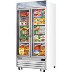 Glass Door Merchandiser Freezer-Everest EMGF36 Glass Door Merchandiser Freezer - 36 Cu Ft, Bottom Mount, 115V
