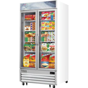 Glass Door Merchandiser Freezer-Everest EMGF36 Glass Door Merchandiser Freezer - 36 Cu Ft, Bottom Mount, 115V
