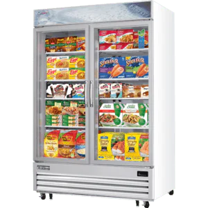 Glass Door Merchandiser Freezer-Everest EMGF48 Glass Door Merchandiser Freezer - Bottom Mount, 48 Cu Ft, 115V