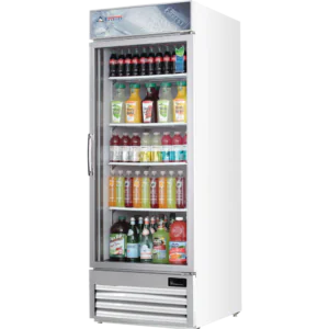 Glass Door Merchandiser Refrigerator-Everest EMGR24U Glass Door Merchandiser Refrigerator - 23 Cu Ft, Bottom Mount, Swing Glass Door
