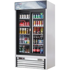 Glass Door Merchandiser Refrigerator-Everest EMGR33 33 Cu Ft Bottom Mount Sliding Glass Door Merchandiser Refrigerator, White, 115V
