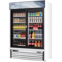Glass Door Merchandiser Refrigerator-Everest EMGR48 Glass Door Merchandiser Refrigerator - 48 Cu Ft, Sliding Glass Doors, Bottom Mount, 115V