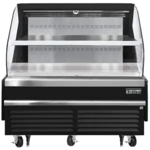 Open Air Merchandiser-Everest EOMH-60-B-35-T Open Air Merchandiser Refrigerator, Black, 60", 12.3 Cu Ft, 115V