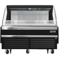 Open Air Merchandiser-Everest EOMH-60-B-35-S 60" Bottom Mount Open Air Refrigerated Merchandiser, Black, 9.3 Cu. Ft., 115V
