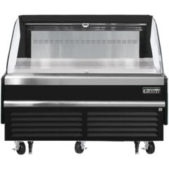 Open Air Merchandiser-Everest EOMH-60-B-35-S 60" Bottom Mount Open Air Refrigerated Merchandiser, Black, 9.3 Cu. Ft., 115V
