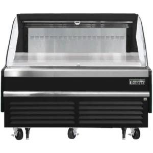 Open Air Merchandiser-Everest EOMH-60-B-35-S 60" Bottom Mount Open Air Refrigerated Merchandiser, Black, 9.3 Cu. Ft., 115V