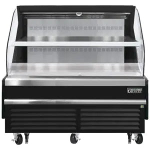 Open Air Merchandiser-Everest EOMH-72-B-35-T Open Air Merchandiser, Bottom Mount, Black, 15.2 Cu. Ft., 115V
