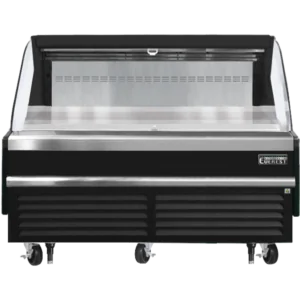 Open Air Merchandiser-Everest EOMH-72-B-35-S Open Air Merchandiser, Bottom Mount, Black, 73 1/4" x 34 1/4" x 41", 115V
