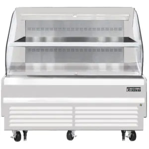 Open Air Merchandiser-Everest EOMH-72-W-35-T Bottom Mount Open Air Refrigerated Merchandiser - 73 1/4" L, 15.2 Cu Ft, 115V