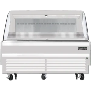 Open Air Merchandiser-Everest EOMH-72-W-35-S Open Air Refrigerator Merchandiser - White, Bottom Mount, 11.4 Cu Ft