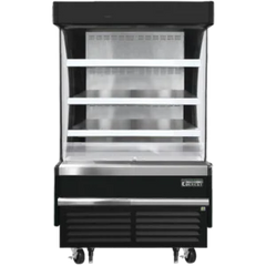 Open Air Merchandiser-Everest EOMV-36-B-28-S Open Air Merchandiser, Bottom Mount, Black, 9.3 Cu. Ft., 115V