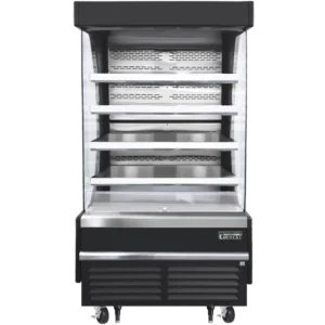 Open Air Merchandiser-Everest EOMV-36-B-35-T Open Air Merchandiser Refrigerator - Black, 18.2 Cu. Ft., 115-60-1