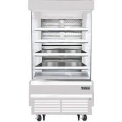 Open Air Merchandiser-Everest EOMV-36-W-28-T Open Air Merchandiser, Bottom Mount, White, 12.8 Cu. Ft., 115V