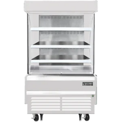 Open Air Merchandiser-Everest EOMV-36-W-28-S Open Air Refrigerated Merchandiser - 9.3 Cu Ft, White, 115-60-1