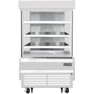 Open Air Merchandiser-Everest EOMV-36-W-28-S Open Air Refrigerated Merchandiser - 9.3 Cu Ft, White, 115-60-1