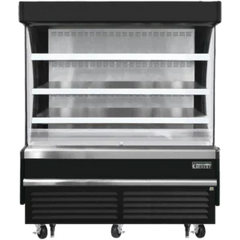 Open Air Merchandiser-Everest EOMV-60-B-28-S 60" Open Air Refrigerated Merchandiser, Bottom Mount, Black, 15.4 Cu. Ft., 115V