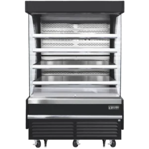 Open Air Merchandiser-Everest EOMV-60-B-35-T Open Air Merchandiser Refrigerator, 60", Black, 30.2 Cu. Ft., 230V