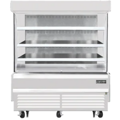 Open Air Merchandiser-Everest EOMV-60-W-28-S Open Air Merchandiser, Bottom Mount, White, 15.4 Cu. Ft.