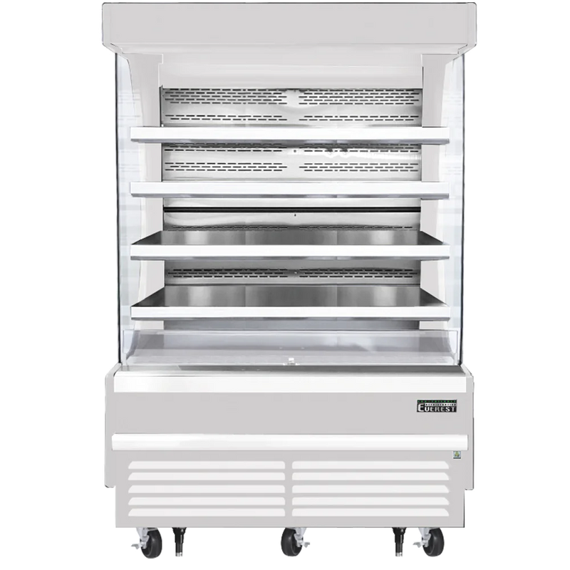 Open Air Merchandiser-Everest EOMV-60-W-35-T 60" Open Air Merchandiser Refrigerator, White