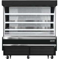 Open Air Merchandiser-Everest EOMV-72-B-28-S Open Air Merchandiser, Bottom Mount, Black, 19 Cu. Ft., 115V