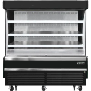 Open Air Merchandiser-Everest EOMV-72-B-28-S Open Air Merchandiser, Bottom Mount, Black, 19 Cu. Ft., 115V