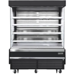 Open Air Merchandiser-Everest EOMV-72-B-35-T Open Air Merchandiser Bottom Mount Black 37 Cu Ft 230-60-1
