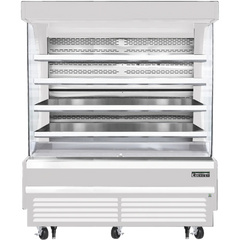 Open Air Merchandiser-Everest EOMV-72-W-35-T Open Air Refrigerated Merchandiser - 73 1/4" L, 37 Cu Ft, 230V, White