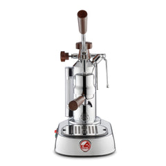 La Pavoni Europiccola Chrome with Wood Lever Espresso Machine (EPW-8)