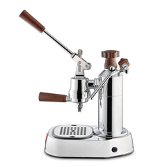 La Pavoni Europiccola Chrome with Wood Lever Espresso Machine (EPW-8)