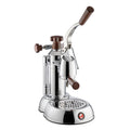 La Pavoni Stradivari Europiccola 8-Cup Lever Espresso Machine - Chrome with Wood (ESW-8)