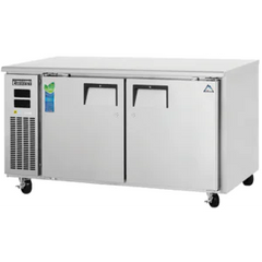 Undercounter Dual Temperature Refrigerator/Freezer-Everest ETRF2-24 Dual Temperature Undercounter Refrigerator/Freezer, 2 Solid Swing Doors, 115V