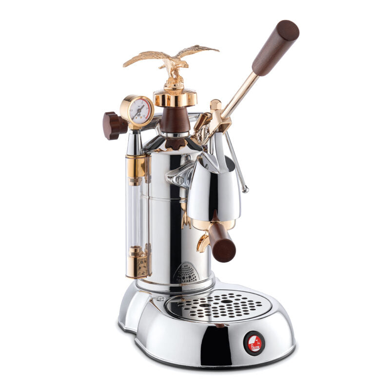 la Pavoni Professional Expo #EXP-16 Lever Espresso Machine (Chrome/Gold)