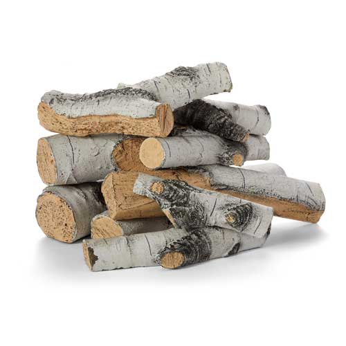 HPC Fire Aspen Birch Outdoor Fire Log Set, 9 or 16 Pieces