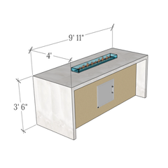 Fire Tables & Bars-KoKoMo 10' Firetable Bar firetablebar5138