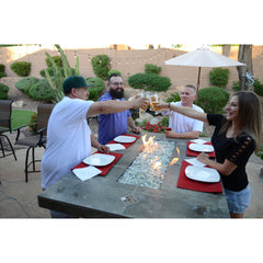 Fire Tables & Bars-KoKoMo Entertainer Bar Gas Fire Pit Table with fire glass Entertainer-FP