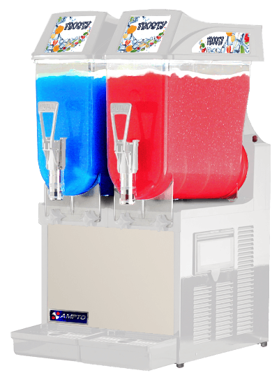 Frozen Drink Machines-AMPTO GRA122 Granita Machine, 2 Tanks (12 L Each), Made in Italy