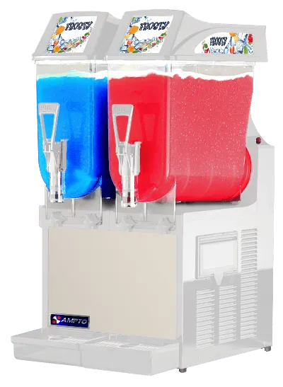 Frozen Drink Machines-AMPTO GRA122 Granita Machine, 2 Tanks (12 L Each), Made in Italy