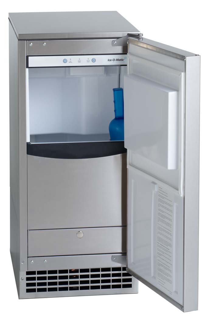 Pearl Ice Maker-Ice-O-Matic GEMU090 Pearl Ice Undercounter Maker with 22 lb Bin