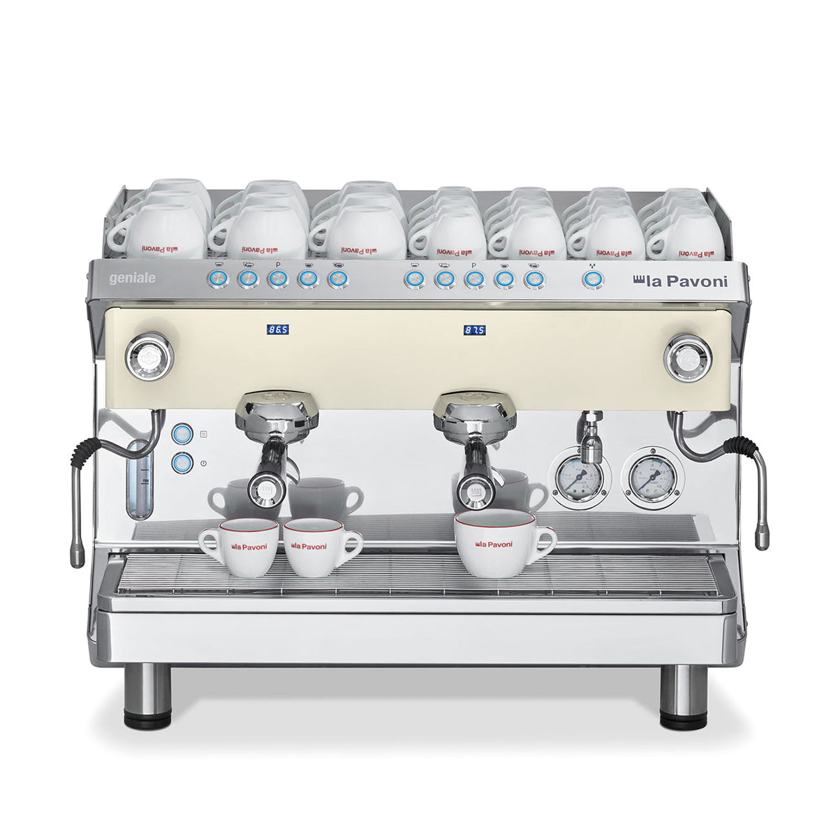 la Pavoni Geniale Volumetric 2 Group Espresso Machine - Black